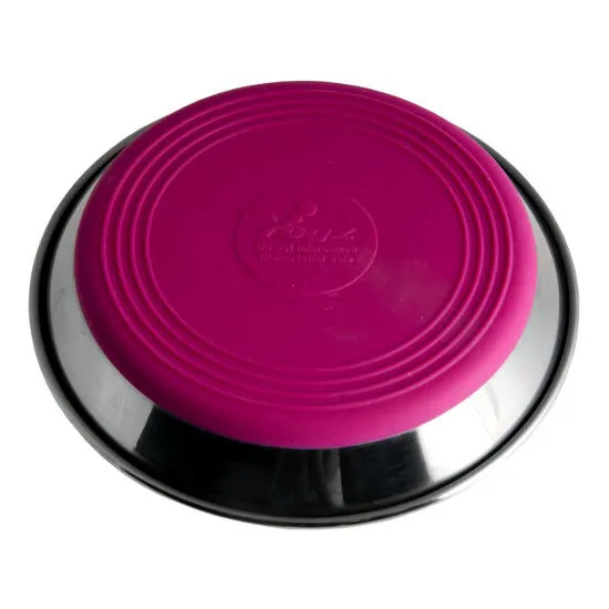 Rogz rustfri stålskål til kat 200 ml Pink